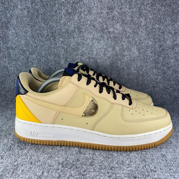 Nike Other - Nike Air Force 1 Low NBA Tan Yellow Mens 10.5 Shoes Gold Casual Athletic Sneaker